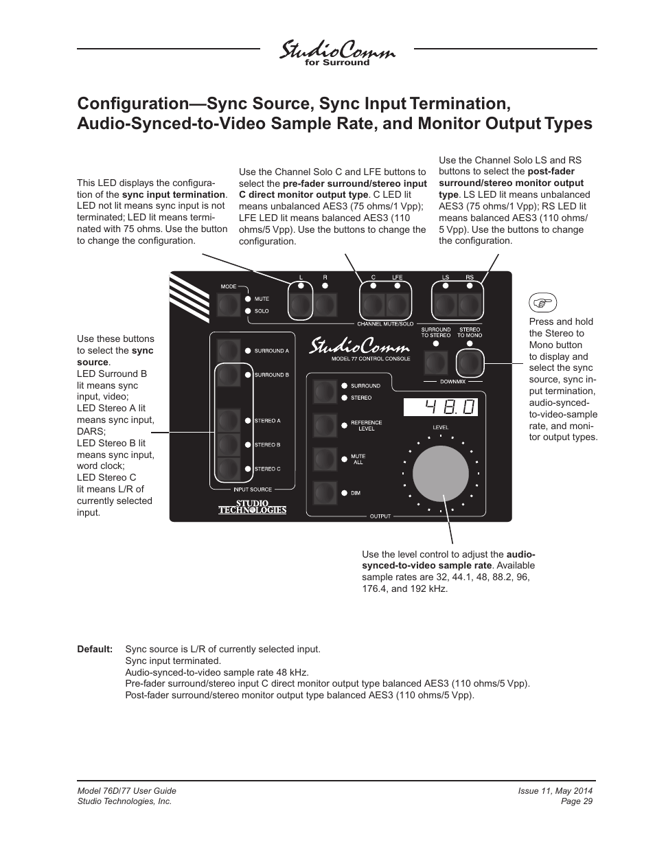 Studio Technologies 76D 2014 User Manual | Page 29 / 53