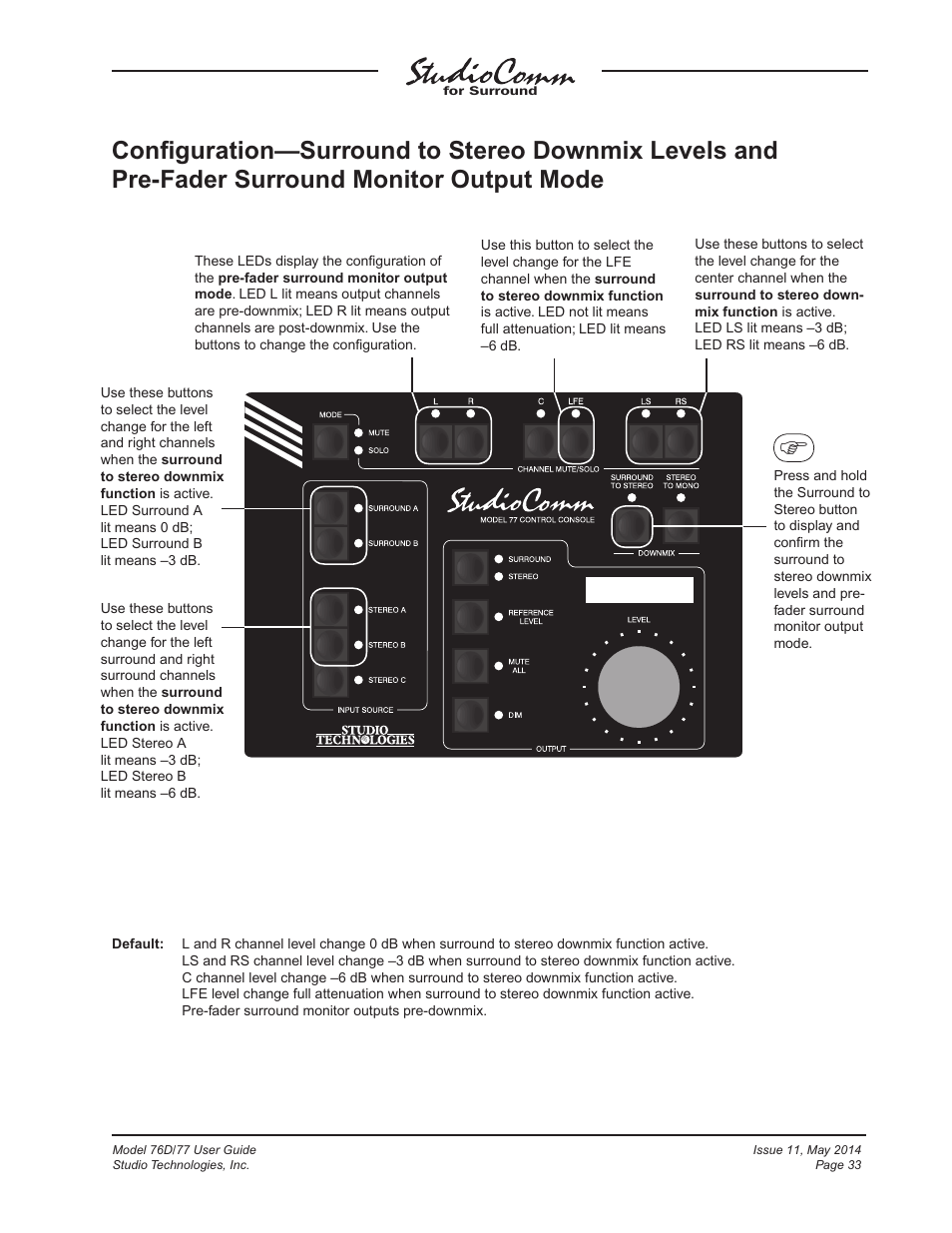 Studio Technologies 76D 2014 User Manual | Page 33 / 53