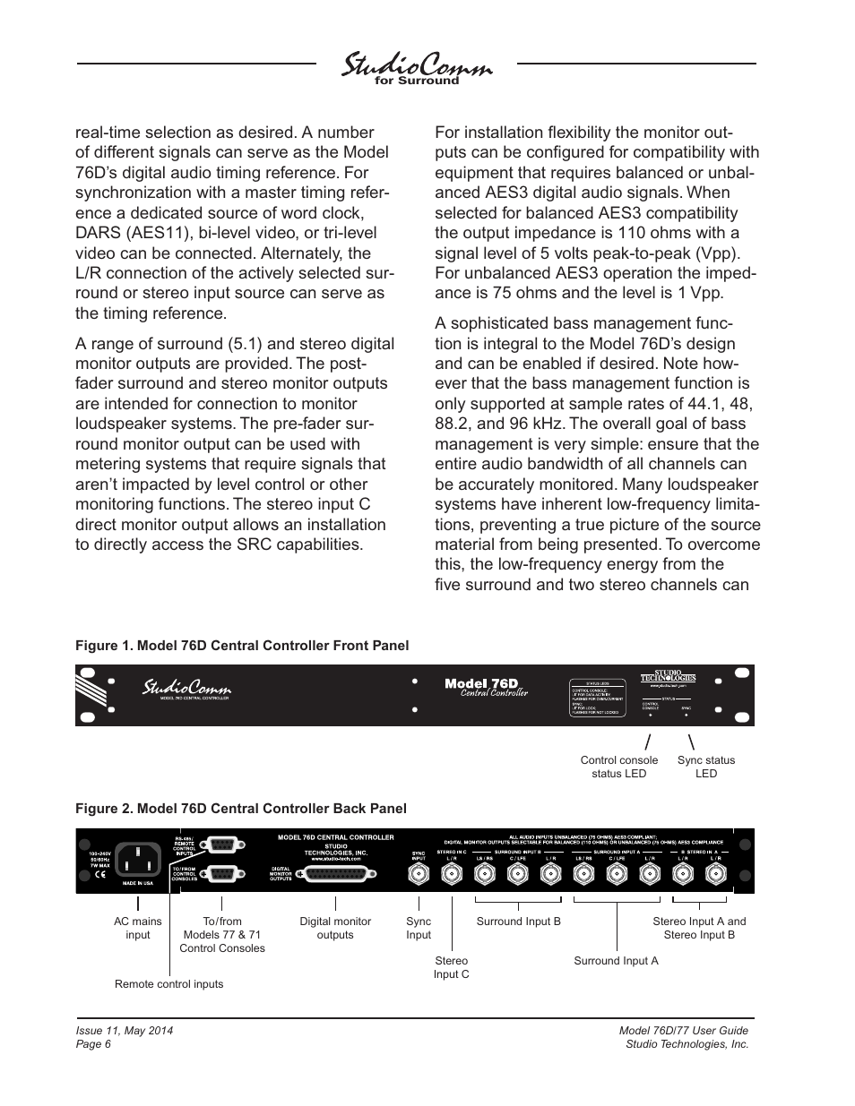 Studio Technologies 76D 2014 User Manual | Page 6 / 53