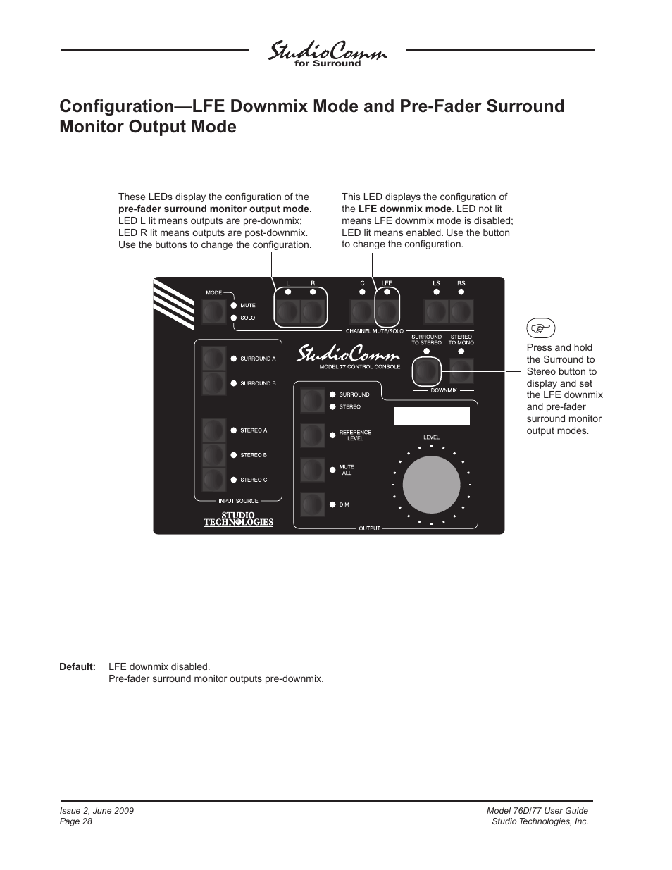 Studio Technologies 76D V.2.02 User Manual | Page 28 / 45