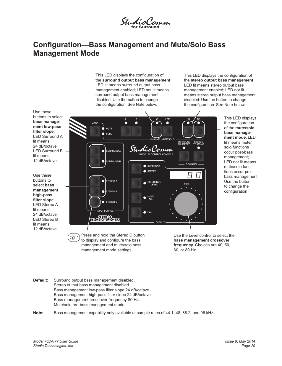 Studio Technologies 76DA V.4.12 User Manual | Page 29 / 53