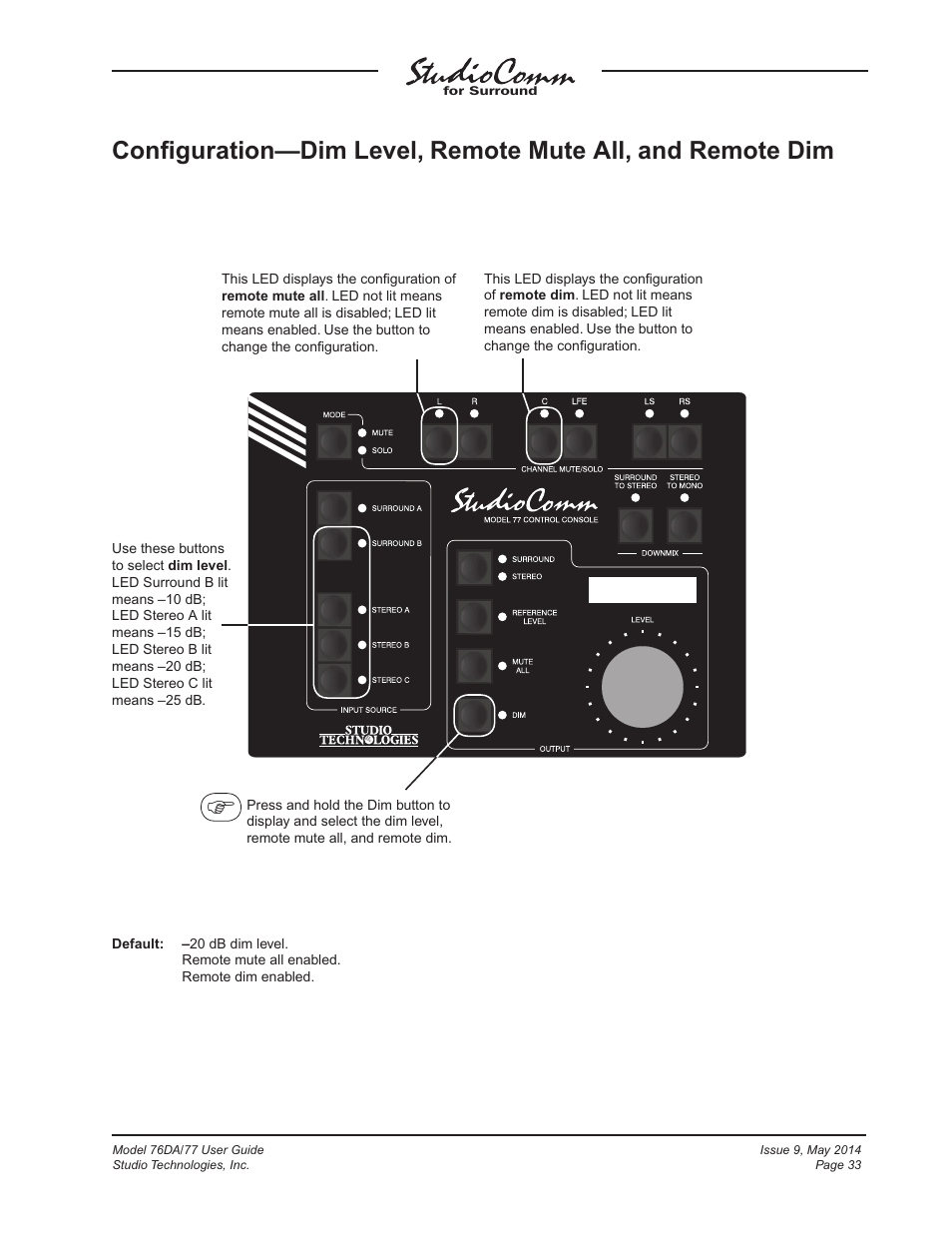 Studio Technologies 76DA V.4.12 User Manual | Page 33 / 53