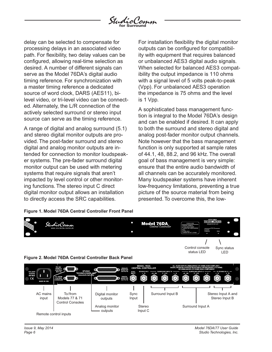 Studio Technologies 76DA V.4.12 User Manual | Page 6 / 53