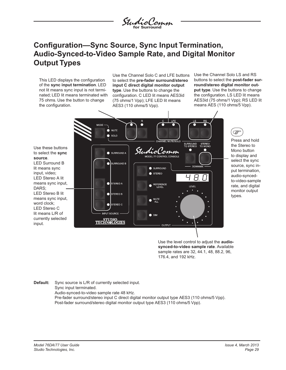 Studio Technologies 76DA V.4.02 User Manual | Page 29 / 53