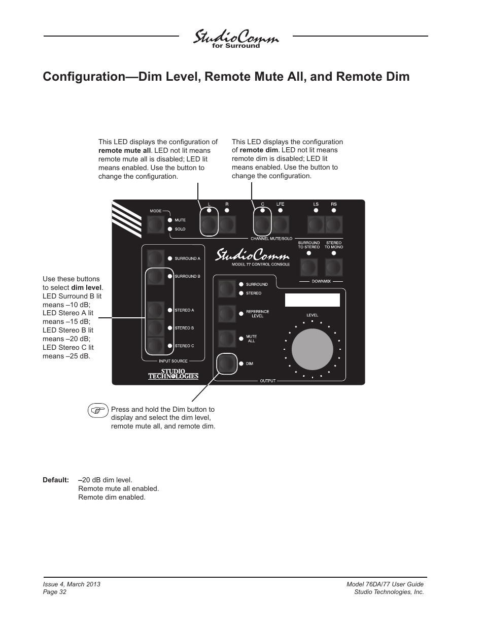 Studio Technologies 76DA V.4.02 User Manual | Page 32 / 53