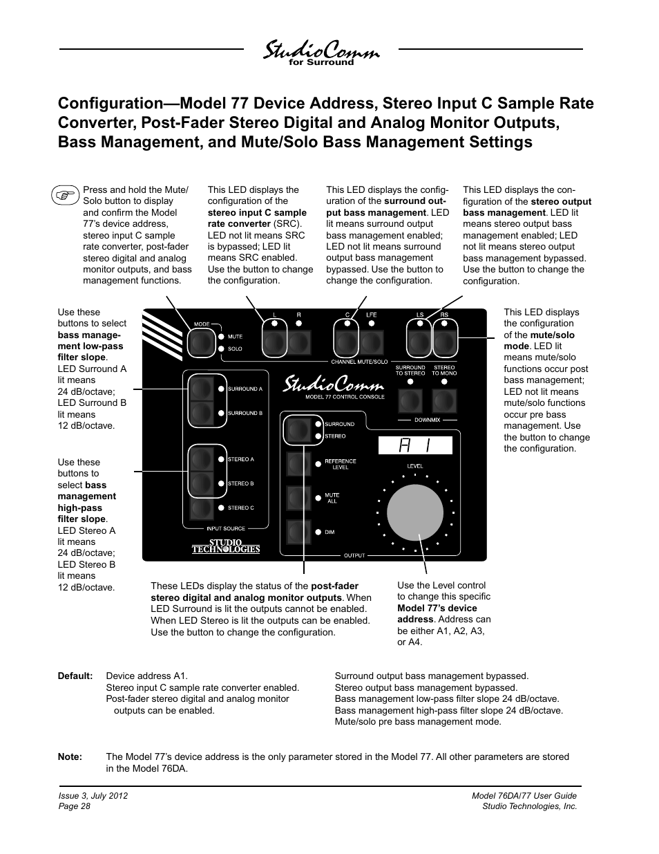 Studio Technologies 76DA V.4.00 User Manual | Page 28 / 51