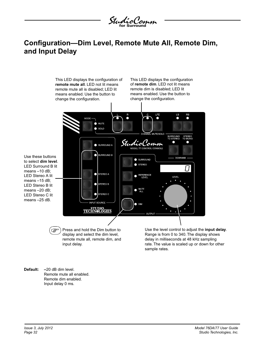 Studio Technologies 76DA V.4.00 User Manual | Page 32 / 51