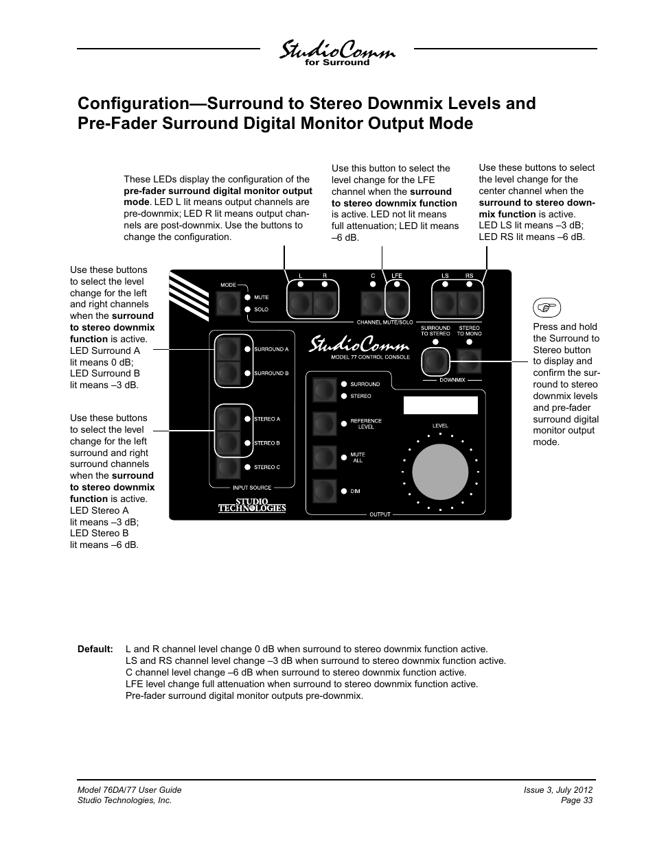 Studio Technologies 76DA V.4.00 User Manual | Page 33 / 51
