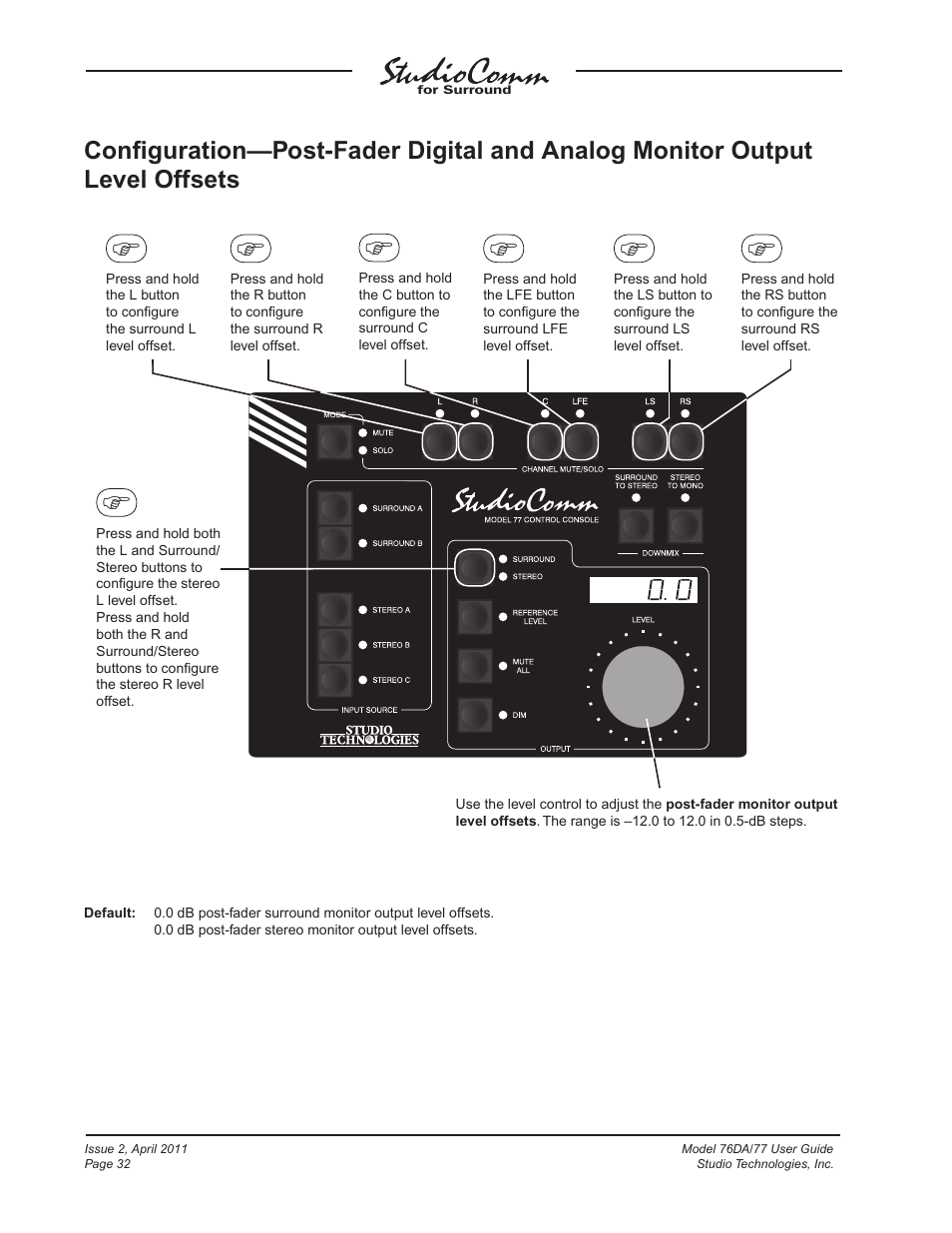 Studio Technologies 76DA V.3.01 User Manual | Page 32 / 47