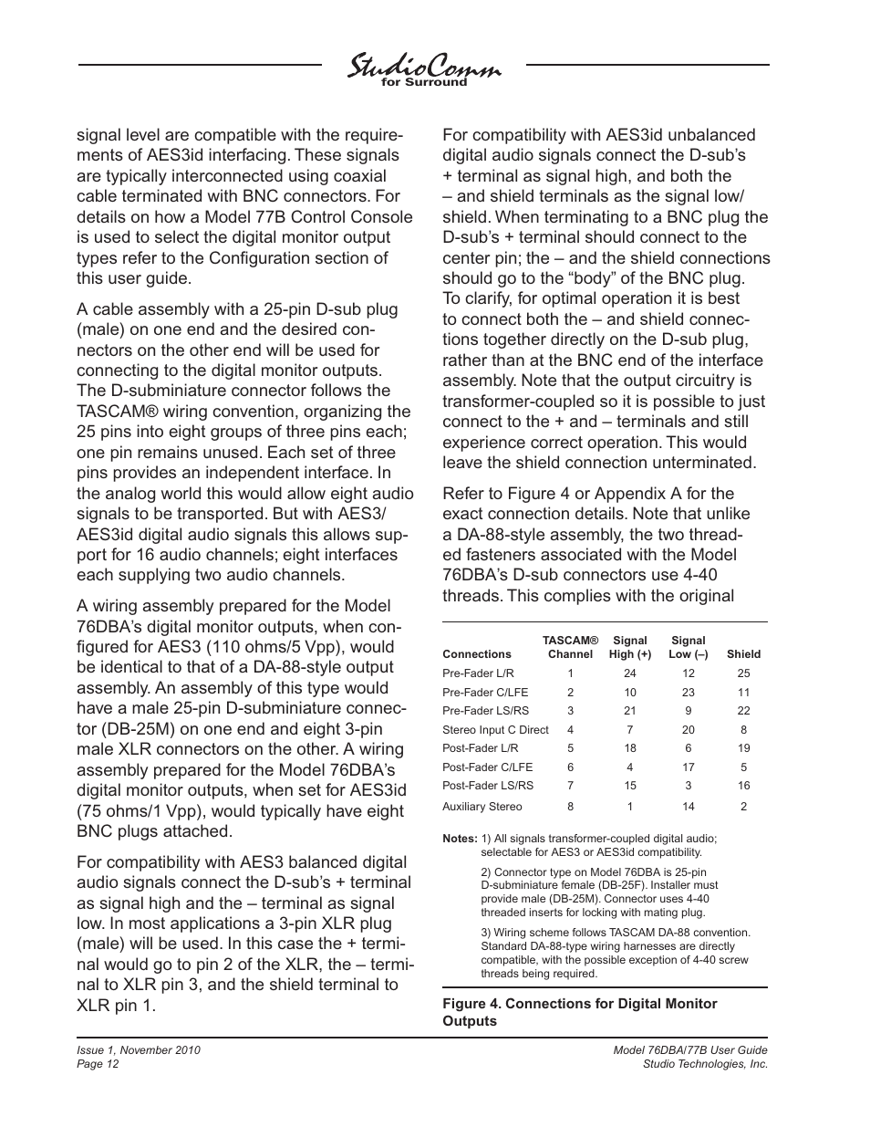 Studio Technologies 76DBA V.3.00 User Manual | Page 12 / 53
