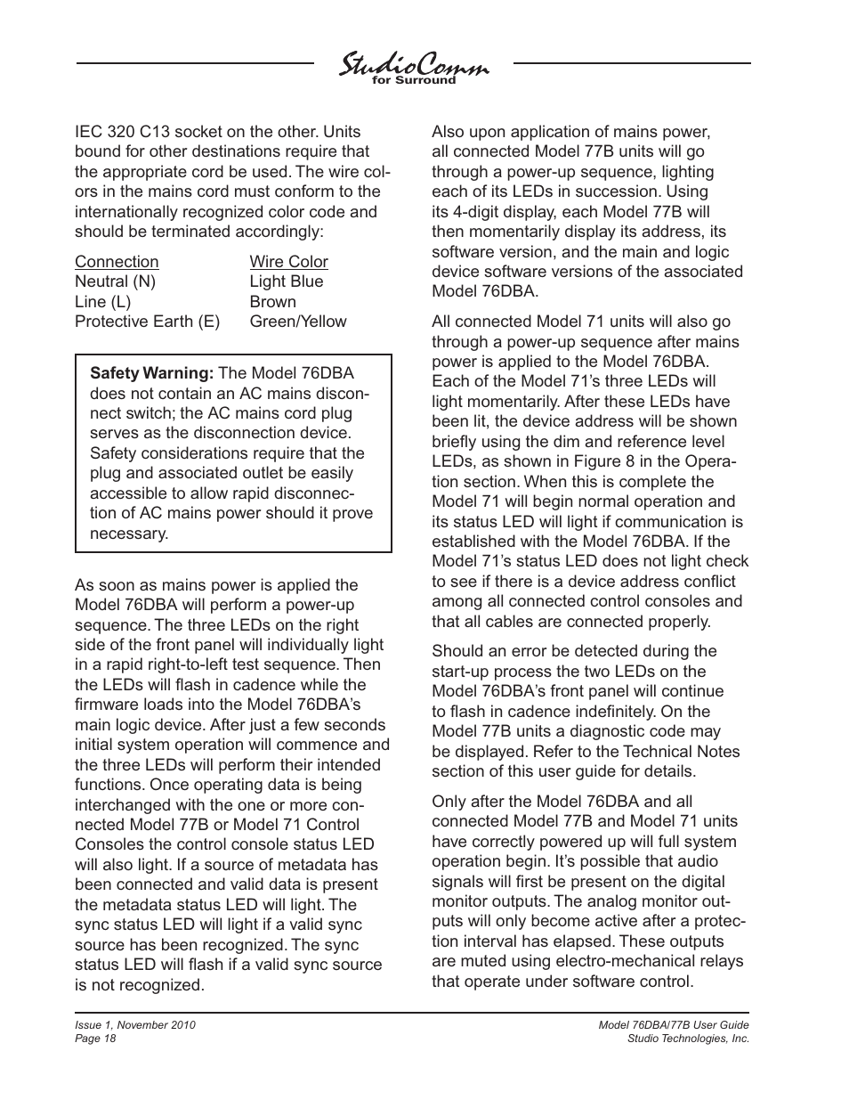 Studio Technologies 76DBA V.3.00 User Manual | Page 18 / 53