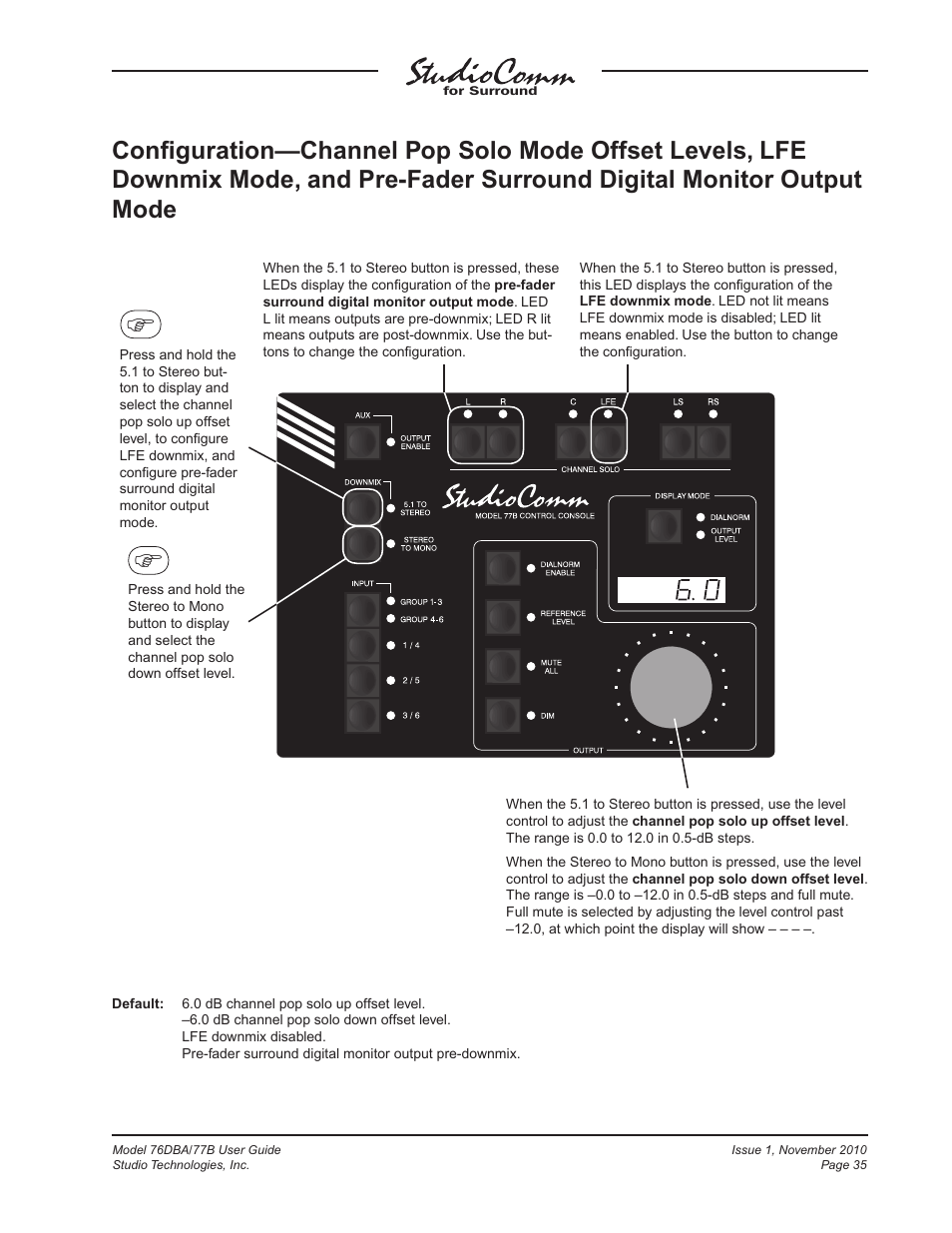 Studio Technologies 76DBA V.3.00 User Manual | Page 35 / 53