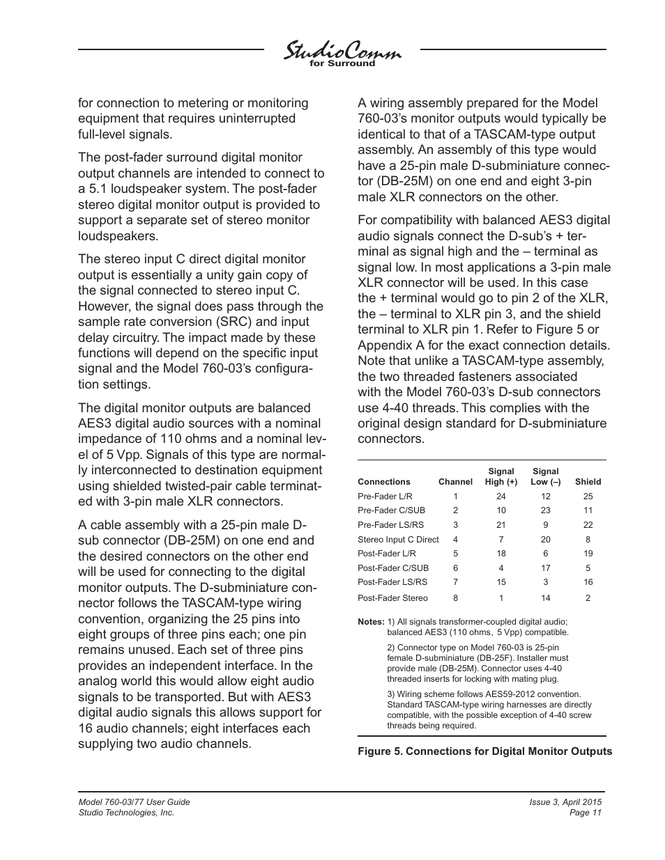 Studio Technologies 760-03 V.4.15 User Manual | Page 11 / 55