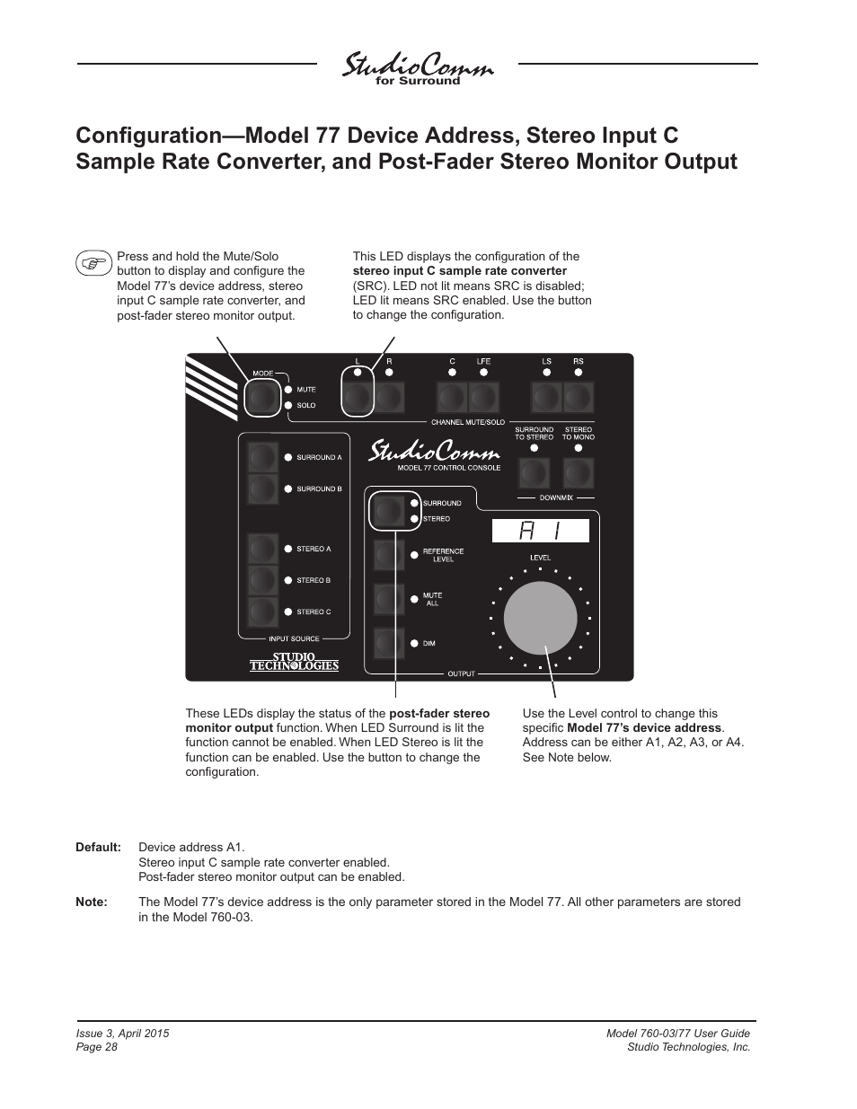 Studio Technologies 760-03 V.4.15 User Manual | Page 28 / 55