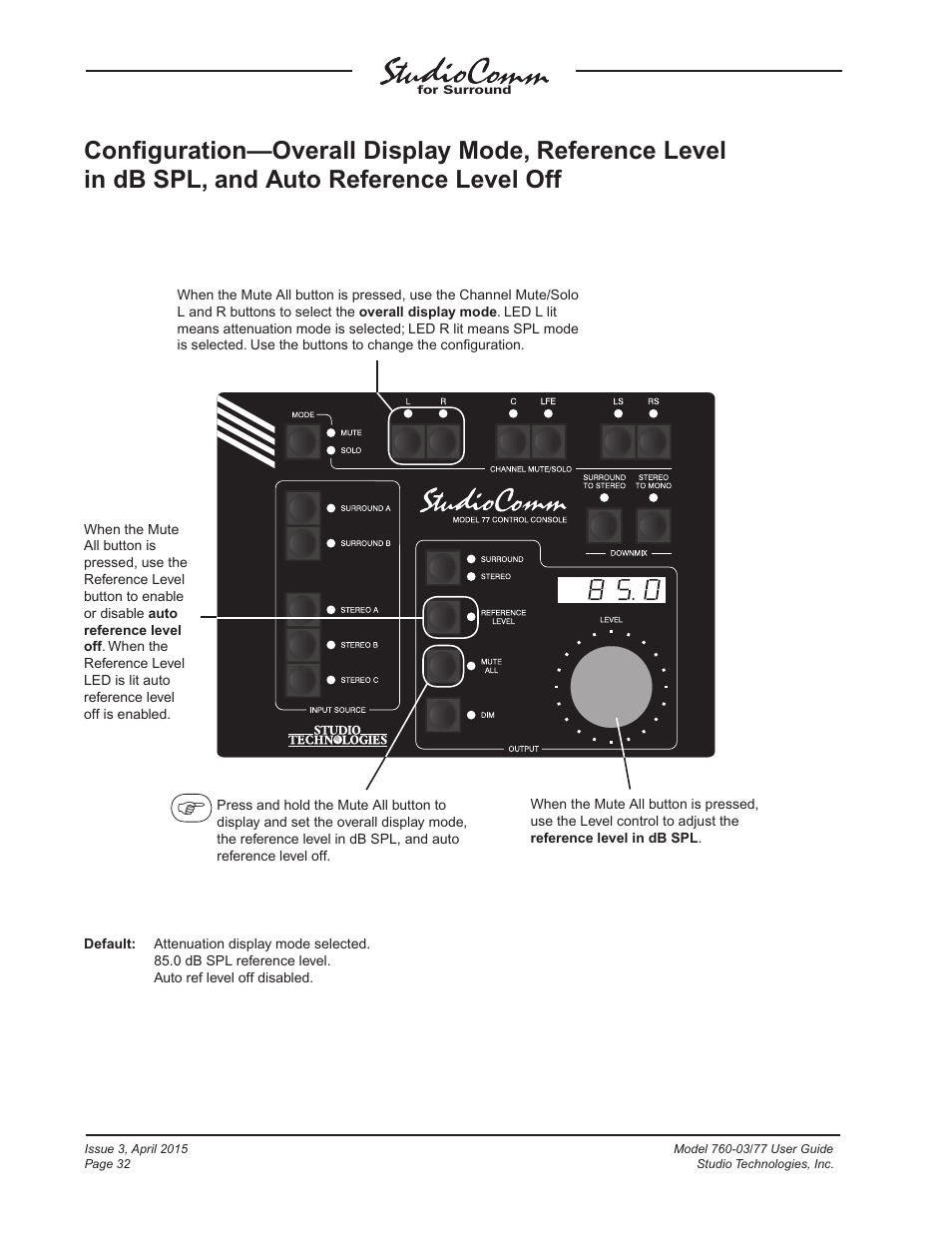 Studio Technologies 760-03 V.4.15 User Manual | Page 32 / 55