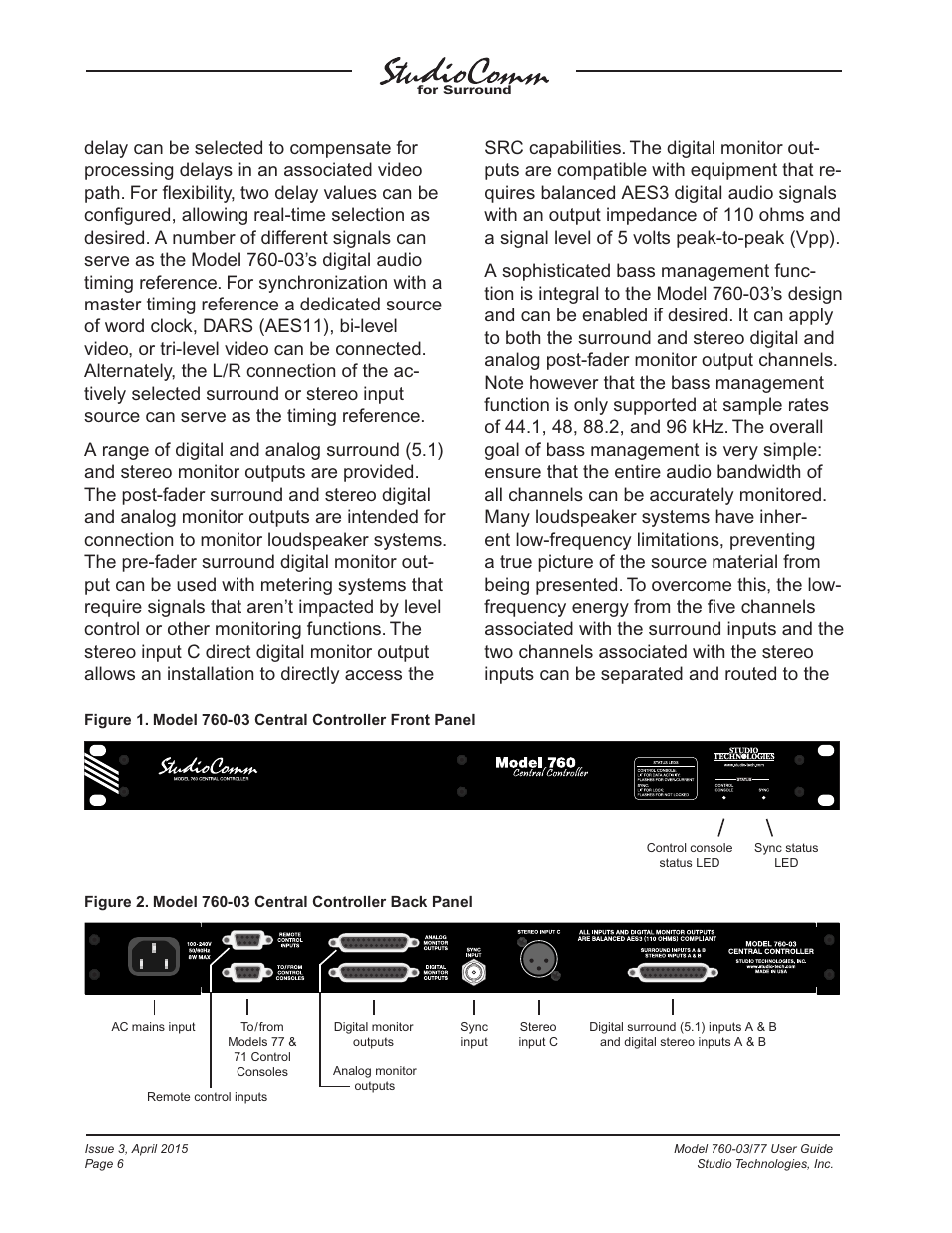 Studio Technologies 760-03 V.4.15 User Manual | Page 6 / 55