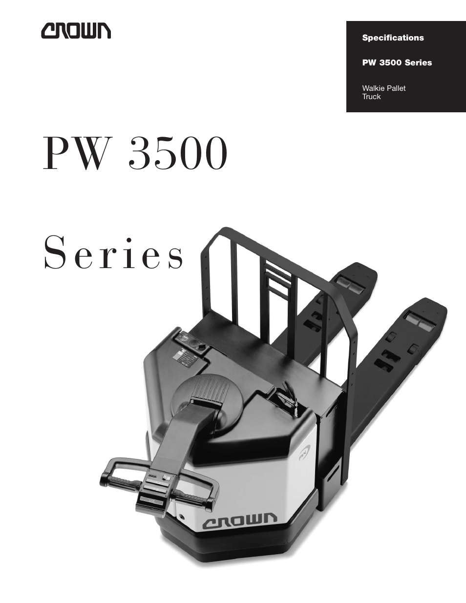 Crown Equipment Walkie Pallet Truck PW 3500 User Manual | 4 pages