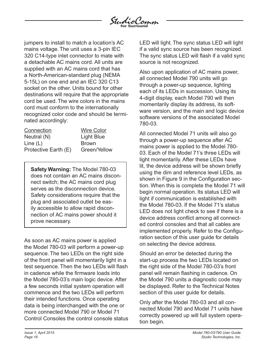 Studio Technologies 780-03 V.4.15 User Manual | Page 16 / 51