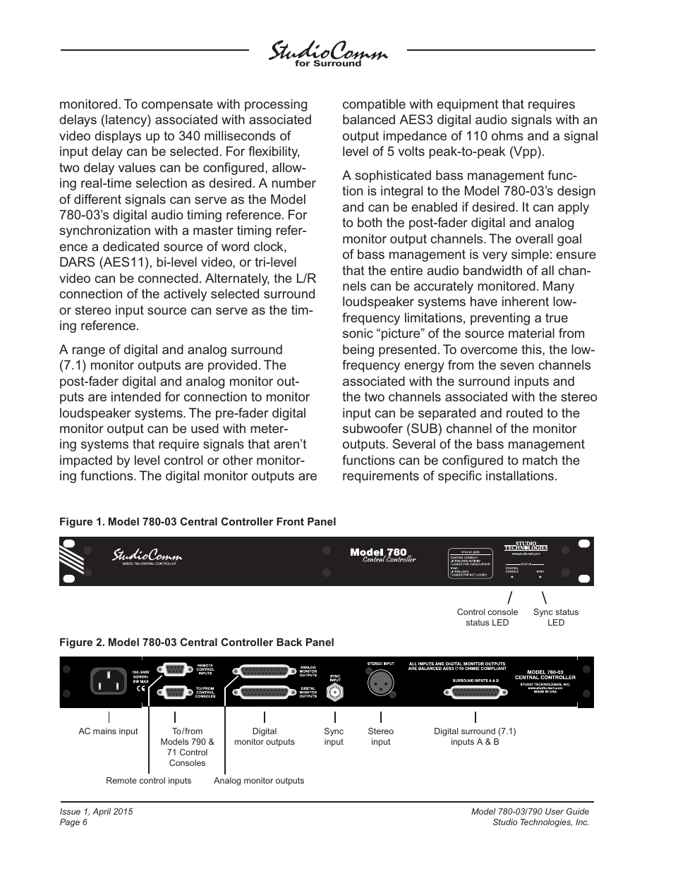 Studio Technologies 780-03 V.4.15 User Manual | Page 6 / 51