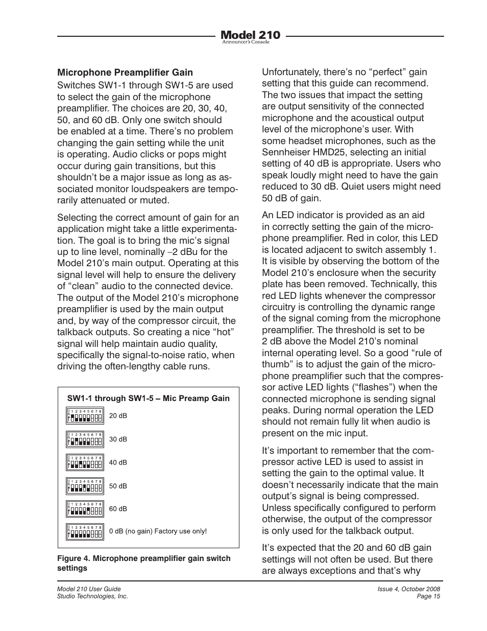 Studio Technologies 210 2008 User Manual | Page 15 / 37