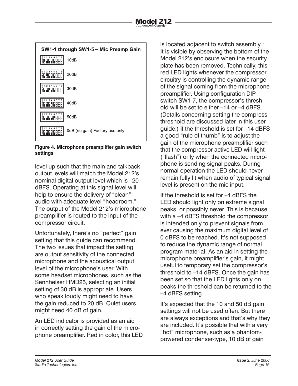 Studio Technologies M212-00151 User Manual | Page 15 / 36