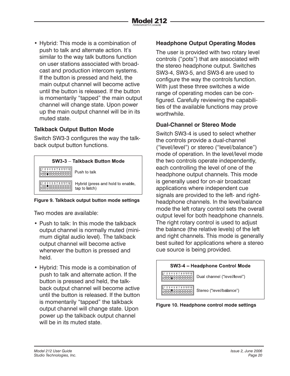 Studio Technologies M212-00151 User Manual | Page 19 / 36