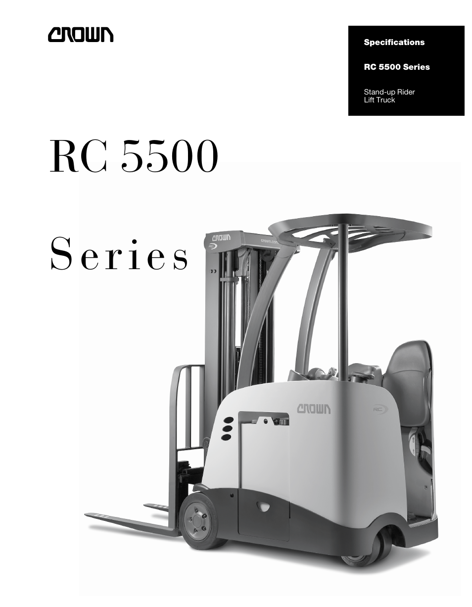 Crown Equipment Stand-up Rider Lift Truck RC 5500 Series User Manual | 6 pages