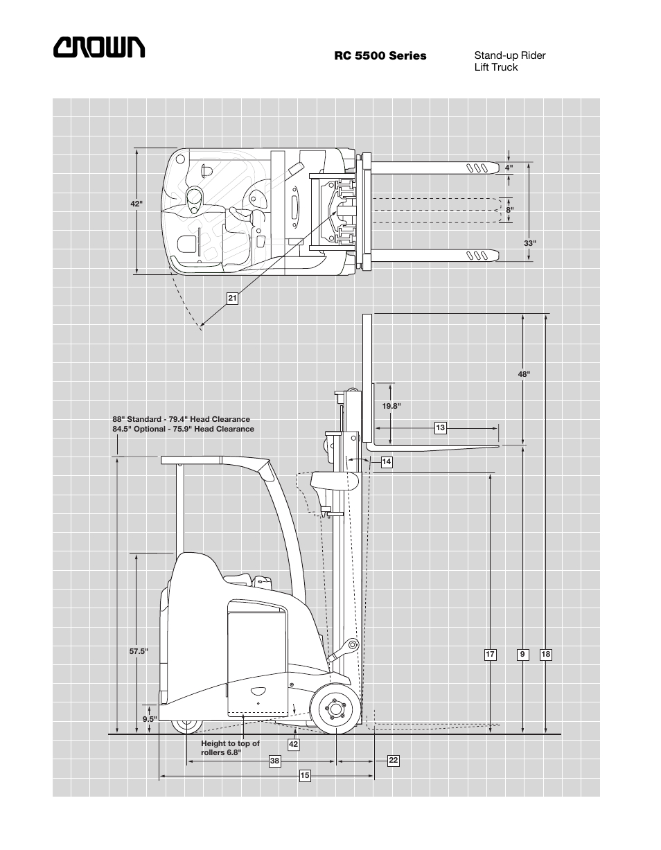 Crown Equipment Stand-up Rider Lift Truck RC 5500 Series User Manual | Page 2 / 6