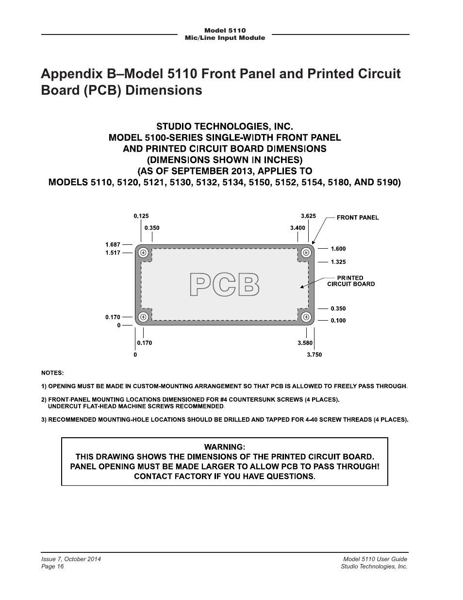 Studio Technologies 5110 V.3.2 User Manual | Page 16 / 17