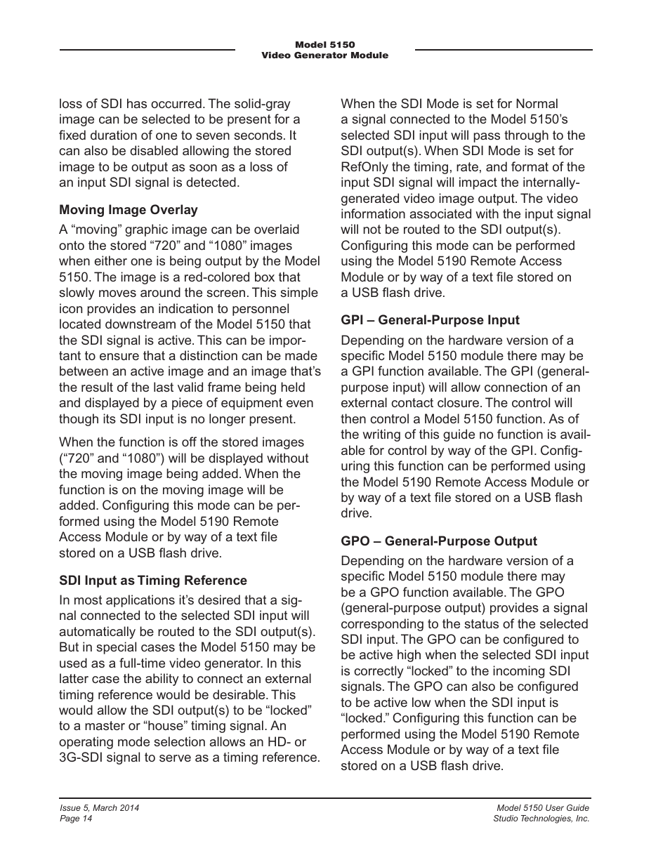 Studio Technologies 5150 V.1 User Manual | Page 14 / 33