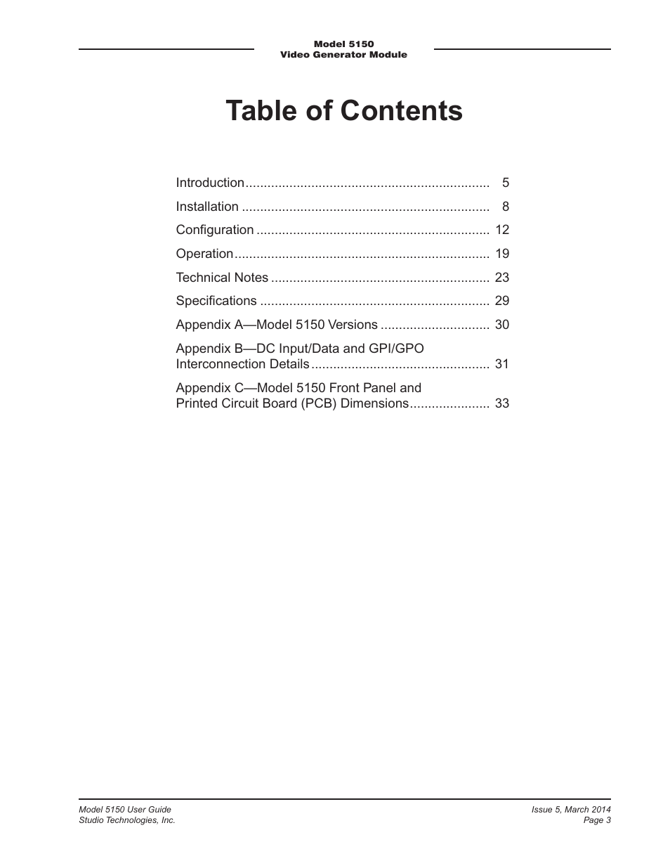 Studio Technologies 5150 V.1 User Manual | Page 3 / 33