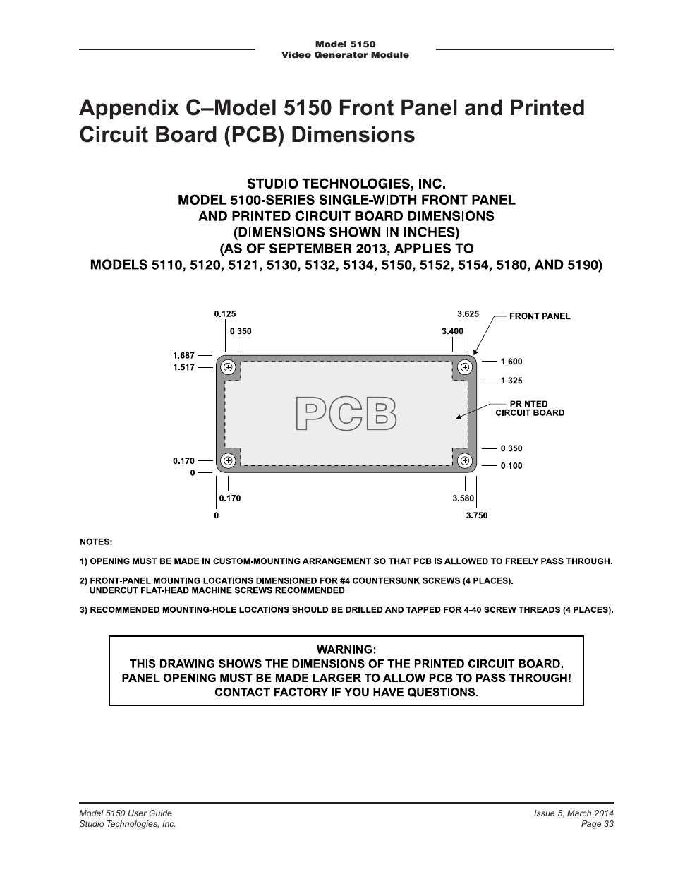 Studio Technologies 5150 V.1 User Manual | Page 33 / 33
