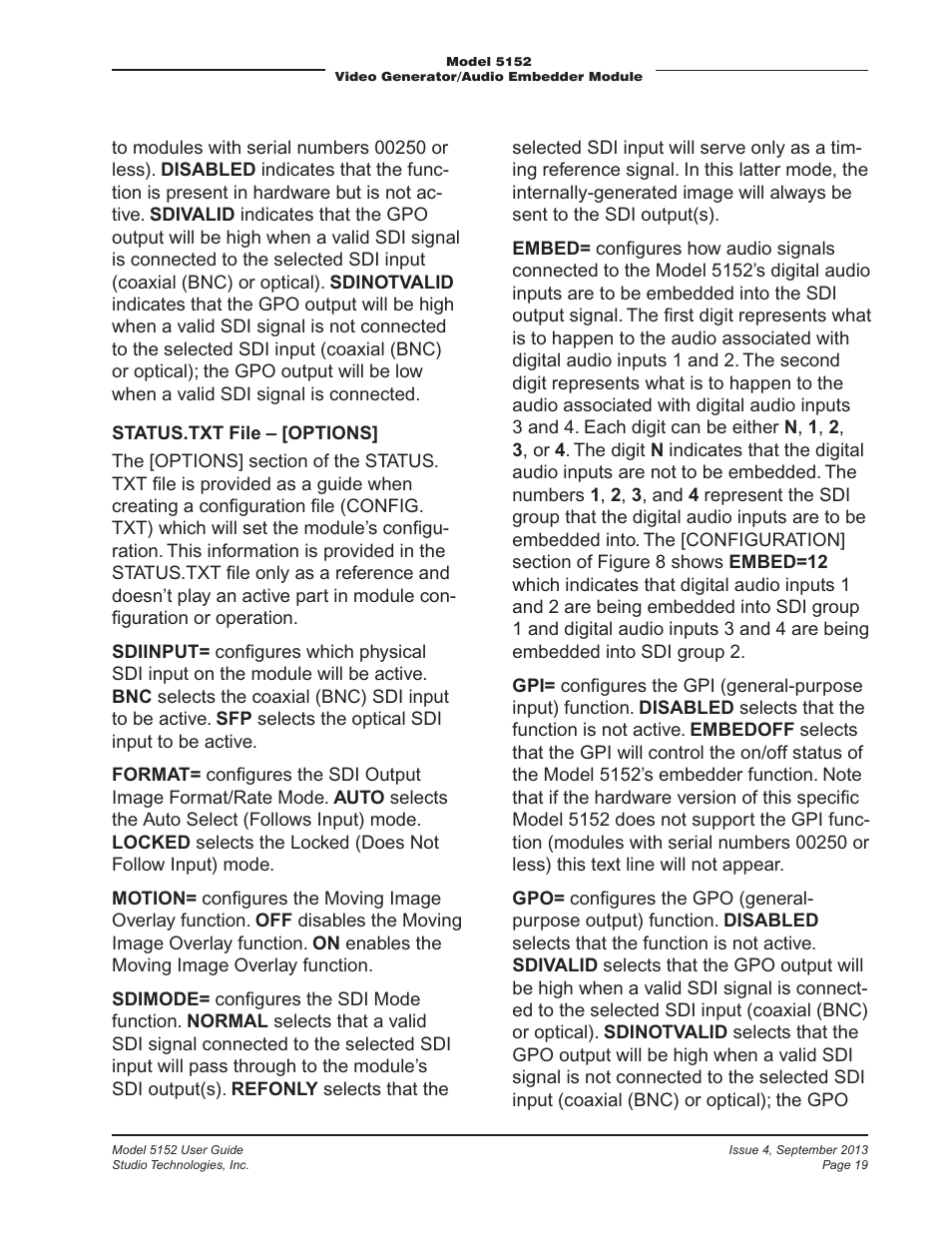 Studio Technologies 5152 V.2 User Manual | Page 19 / 37
