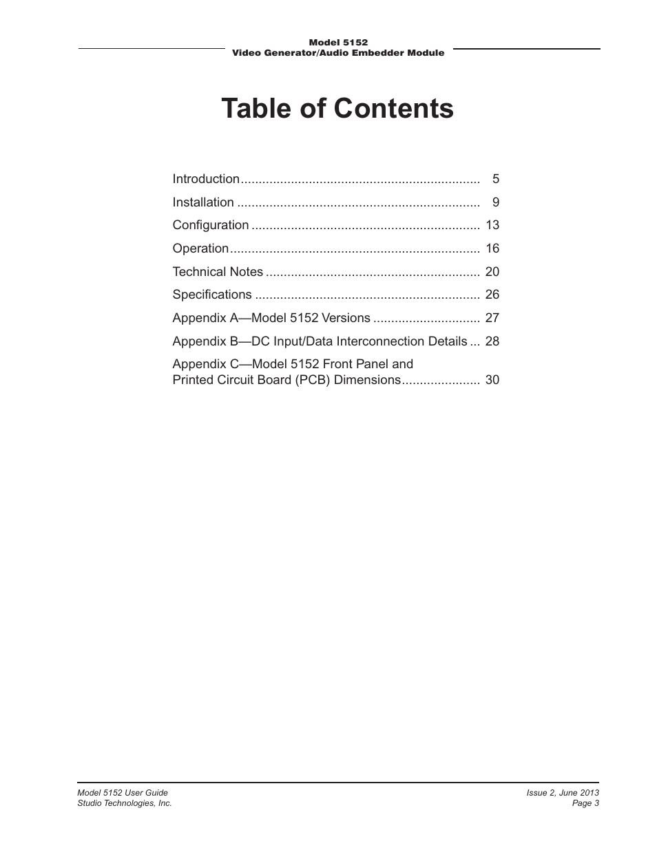 Studio Technologies 5152 V.3 User Manual | Page 3 / 31