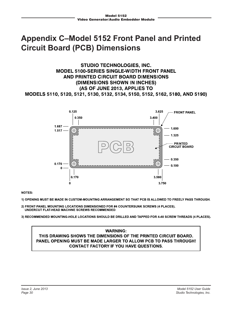 Studio Technologies 5152 V.3 User Manual | Page 30 / 31