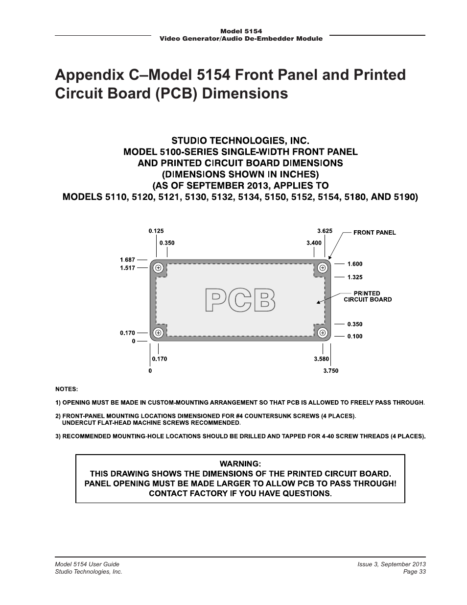 Studio Technologies 5154 User Manual | Page 33 / 33