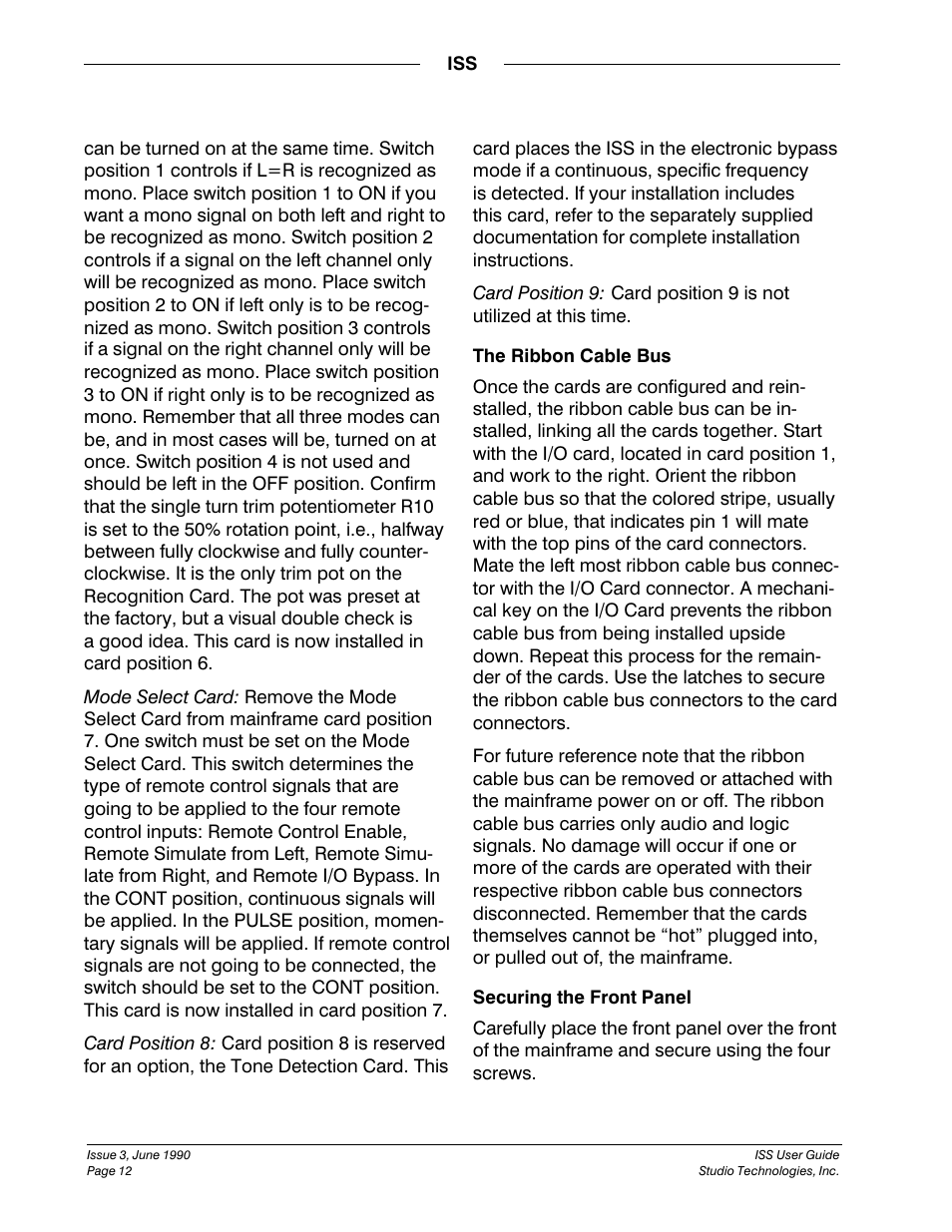 Studio Technologies ISS User Manual | Page 11 / 45