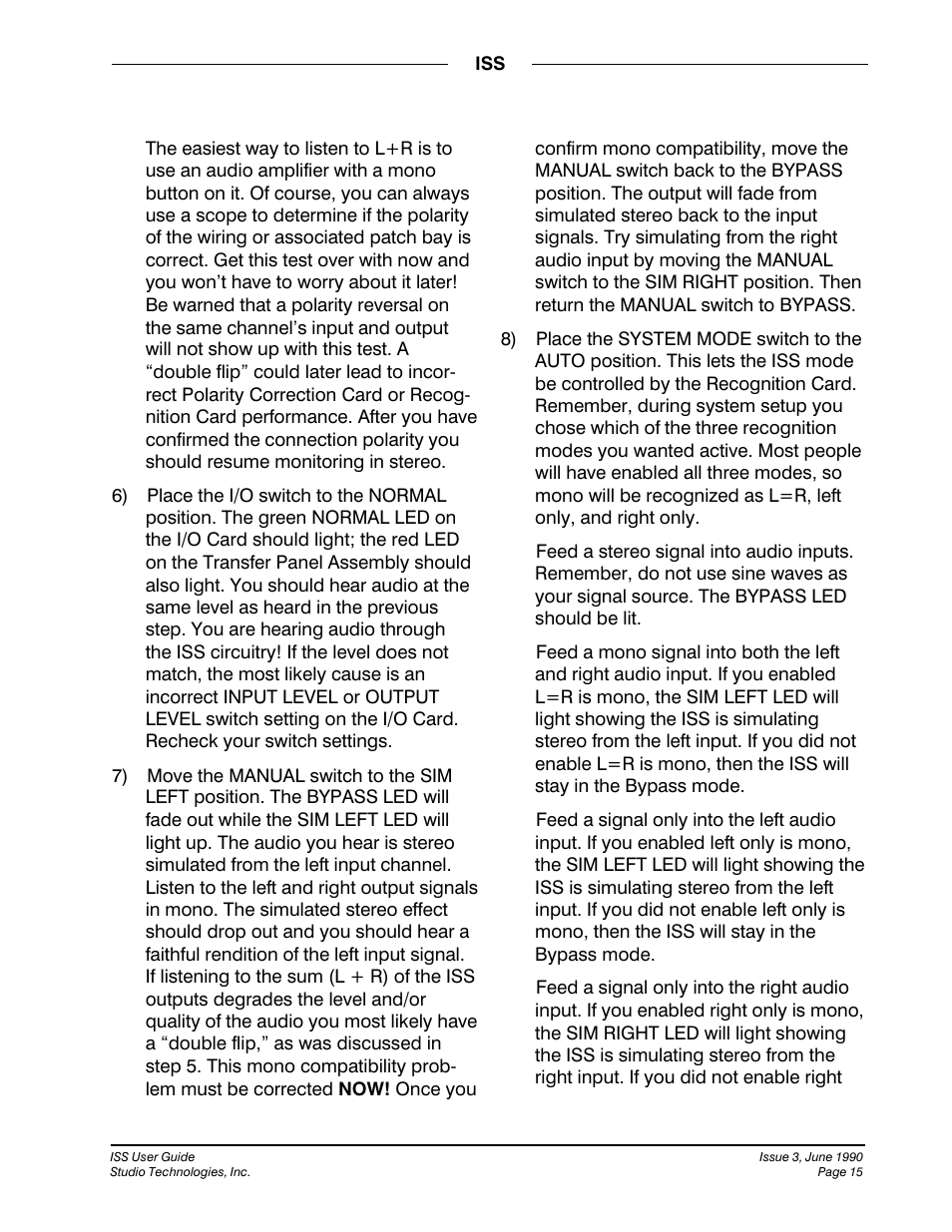Studio Technologies ISS User Manual | Page 14 / 45
