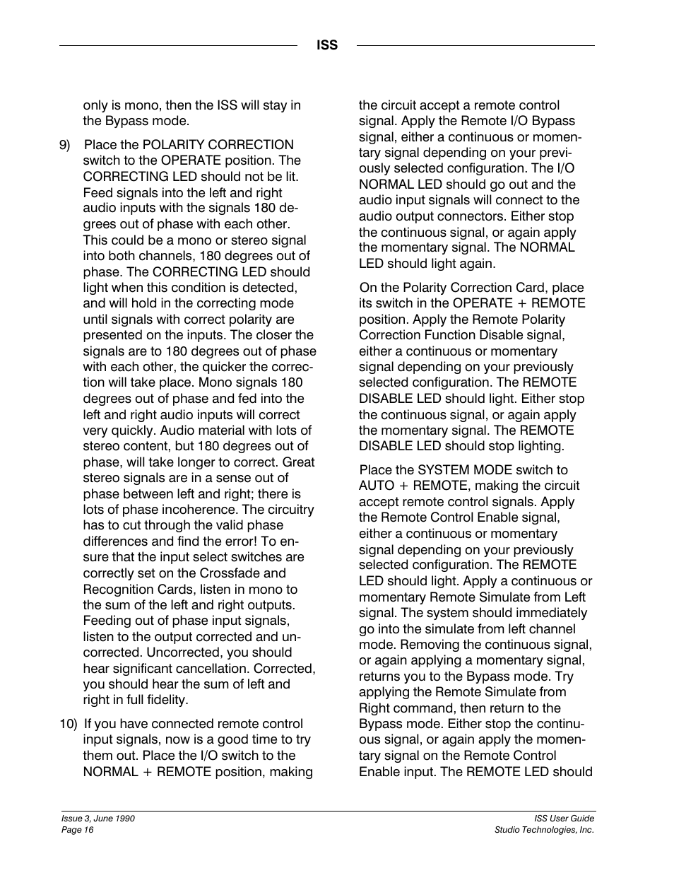 Studio Technologies ISS User Manual | Page 15 / 45