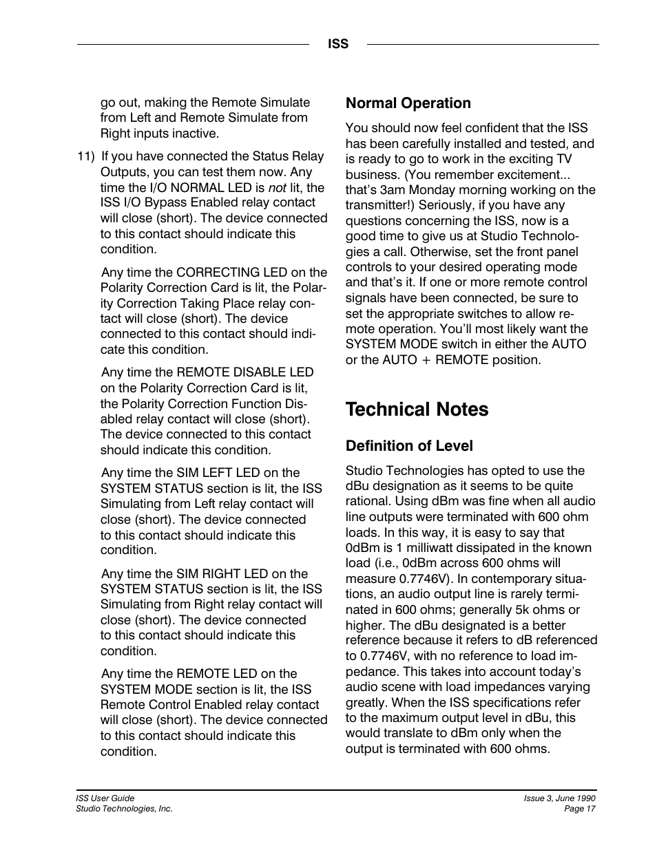 Studio Technologies ISS User Manual | Page 16 / 45