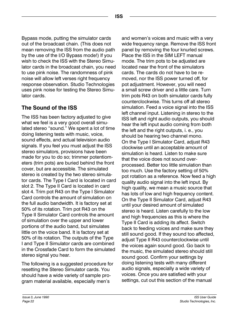 Studio Technologies ISS User Manual | Page 21 / 45