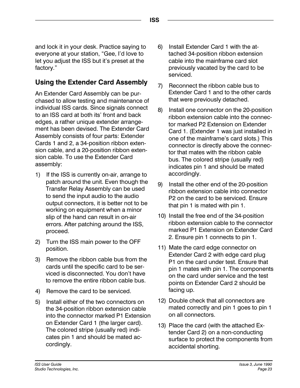 Studio Technologies ISS User Manual | Page 22 / 45