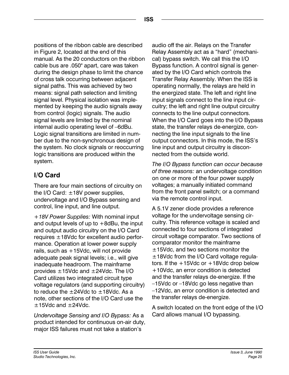 Studio Technologies ISS User Manual | Page 24 / 45