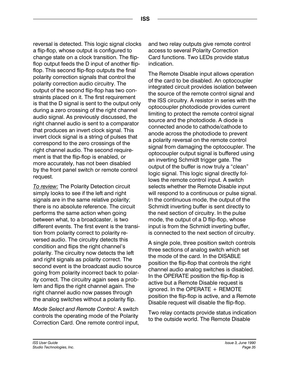 Studio Technologies ISS User Manual | Page 34 / 45