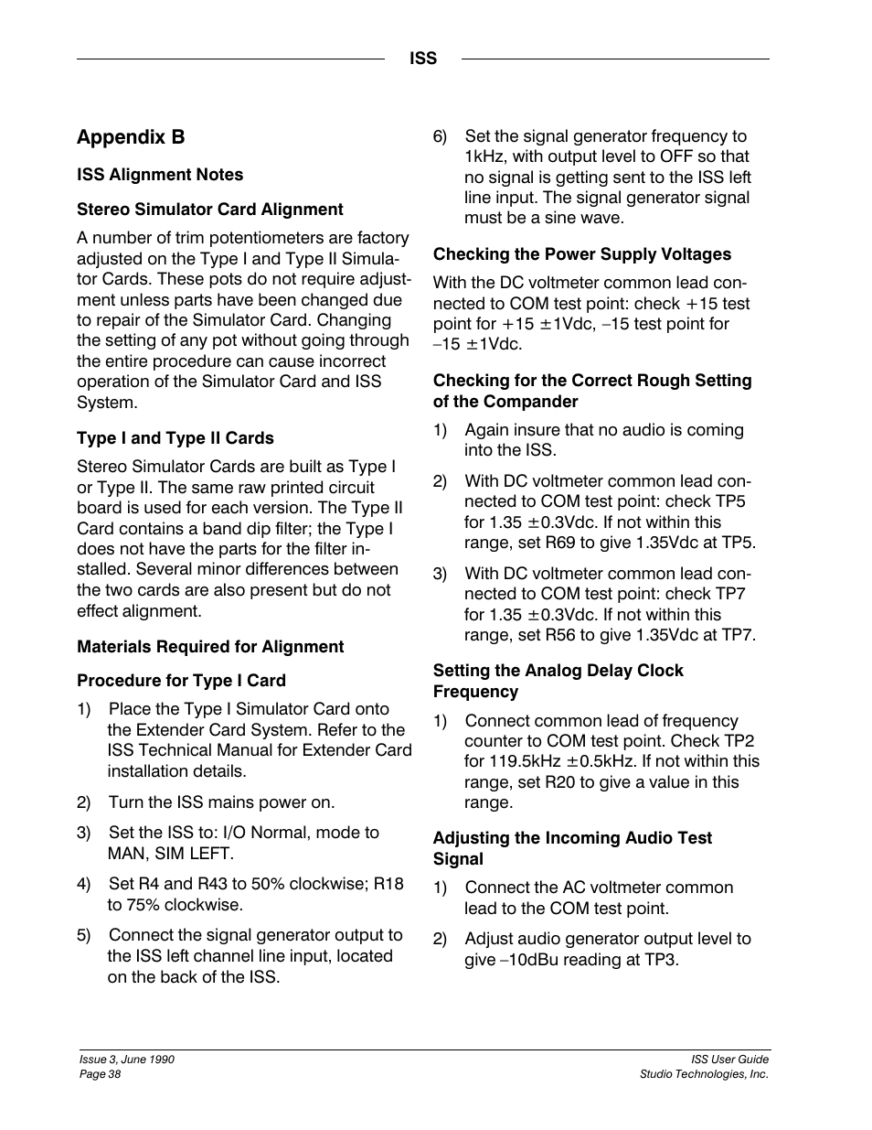 Studio Technologies ISS User Manual | Page 37 / 45