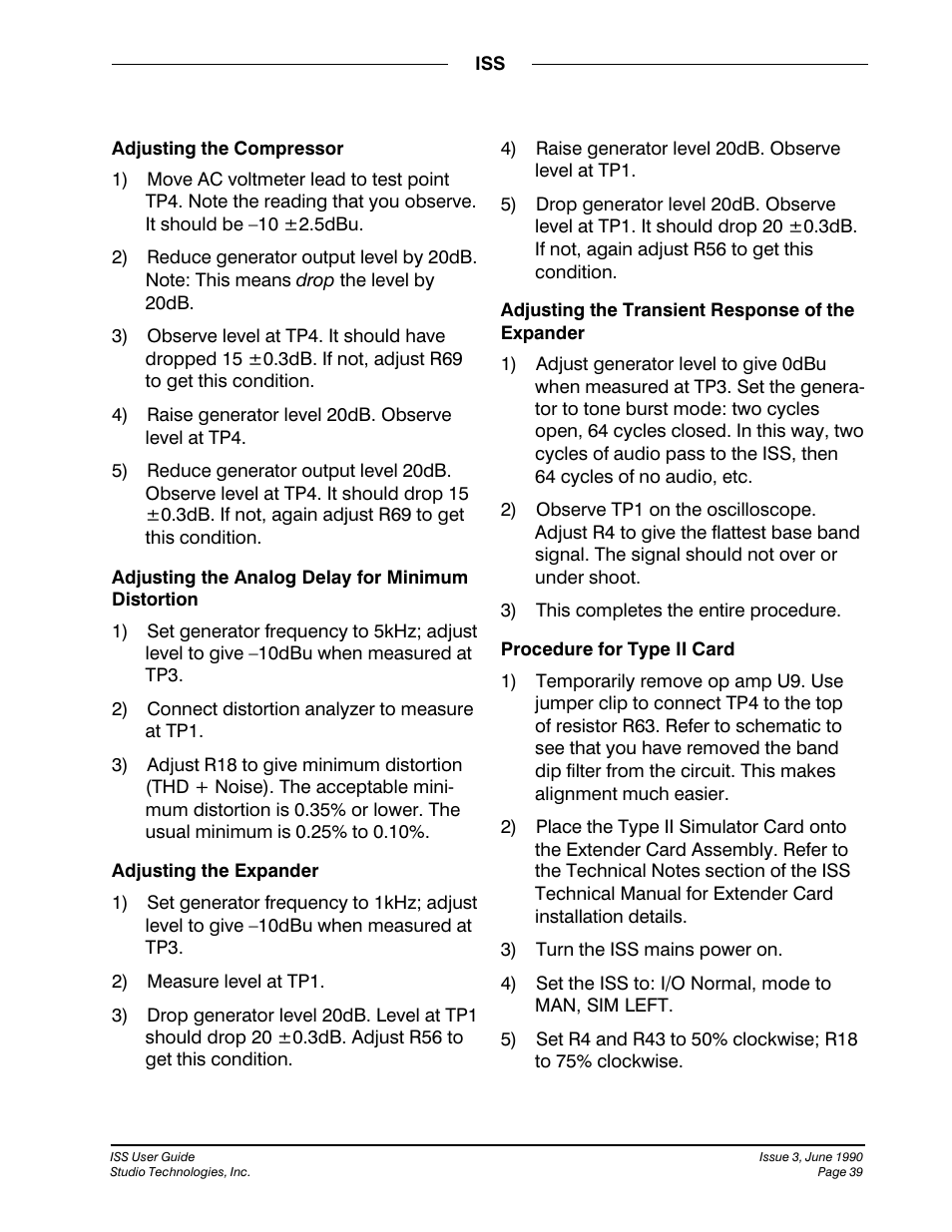 Studio Technologies ISS User Manual | Page 38 / 45