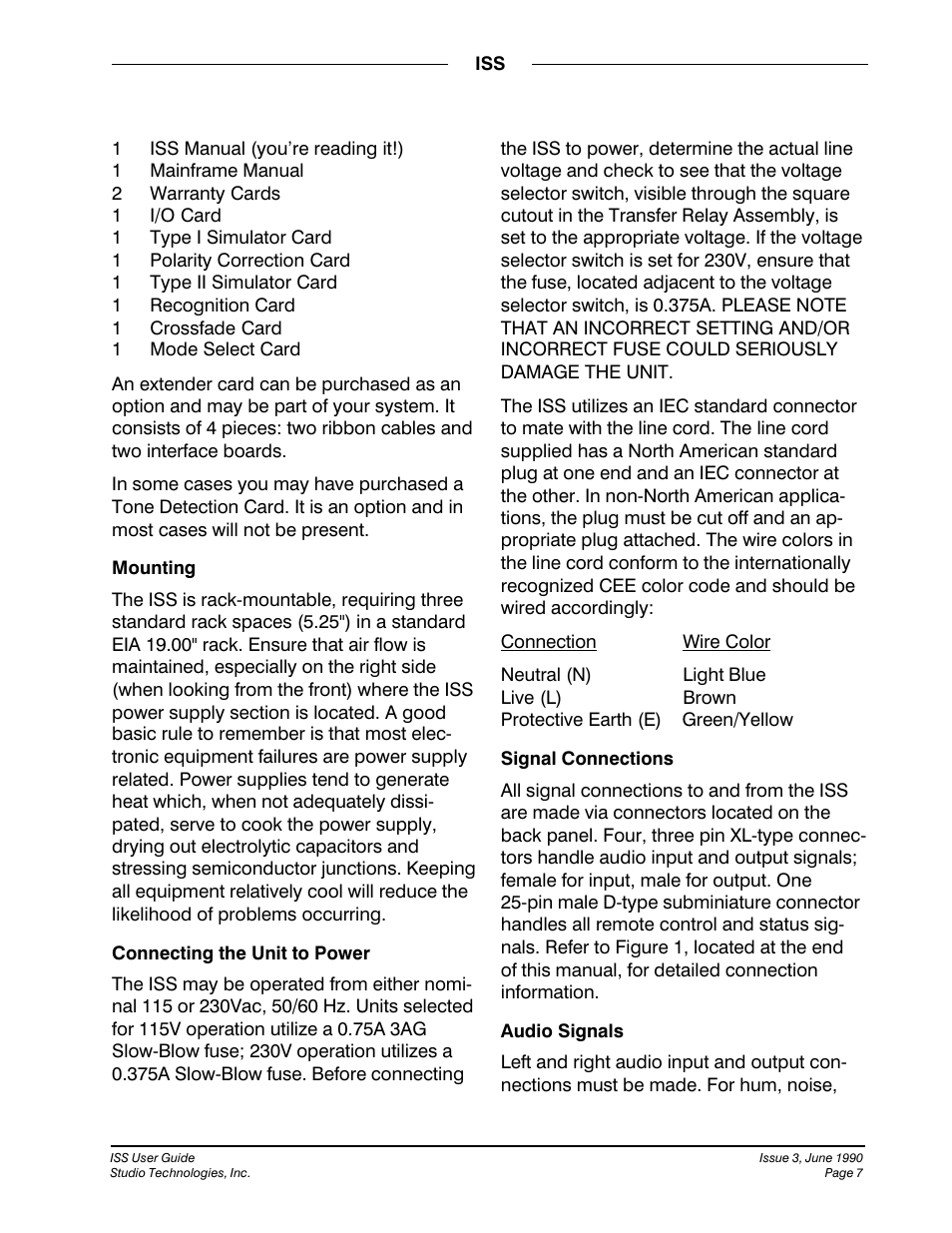 Studio Technologies ISS User Manual | Page 6 / 45
