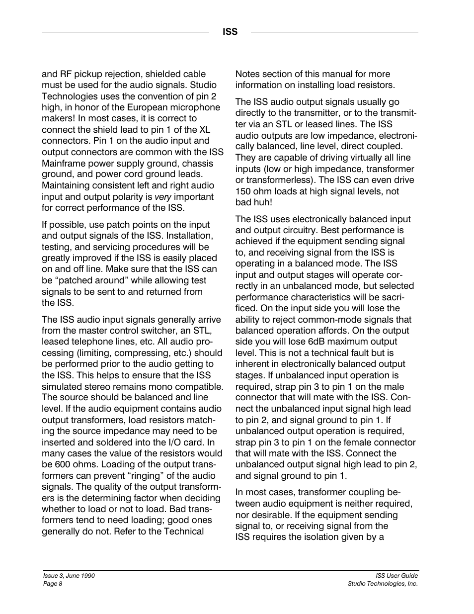 Studio Technologies ISS User Manual | Page 7 / 45