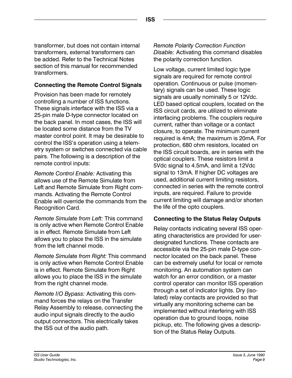 Studio Technologies ISS User Manual | Page 8 / 45