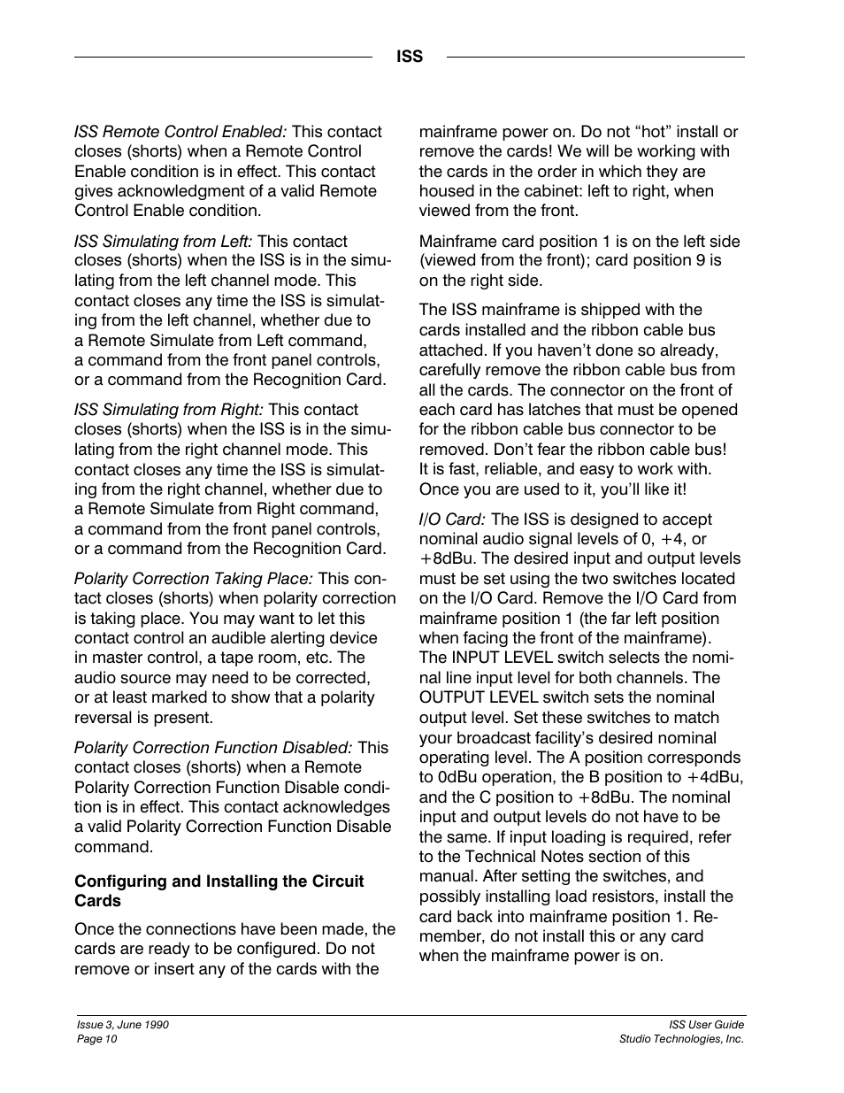 Studio Technologies ISS User Manual | Page 9 / 45